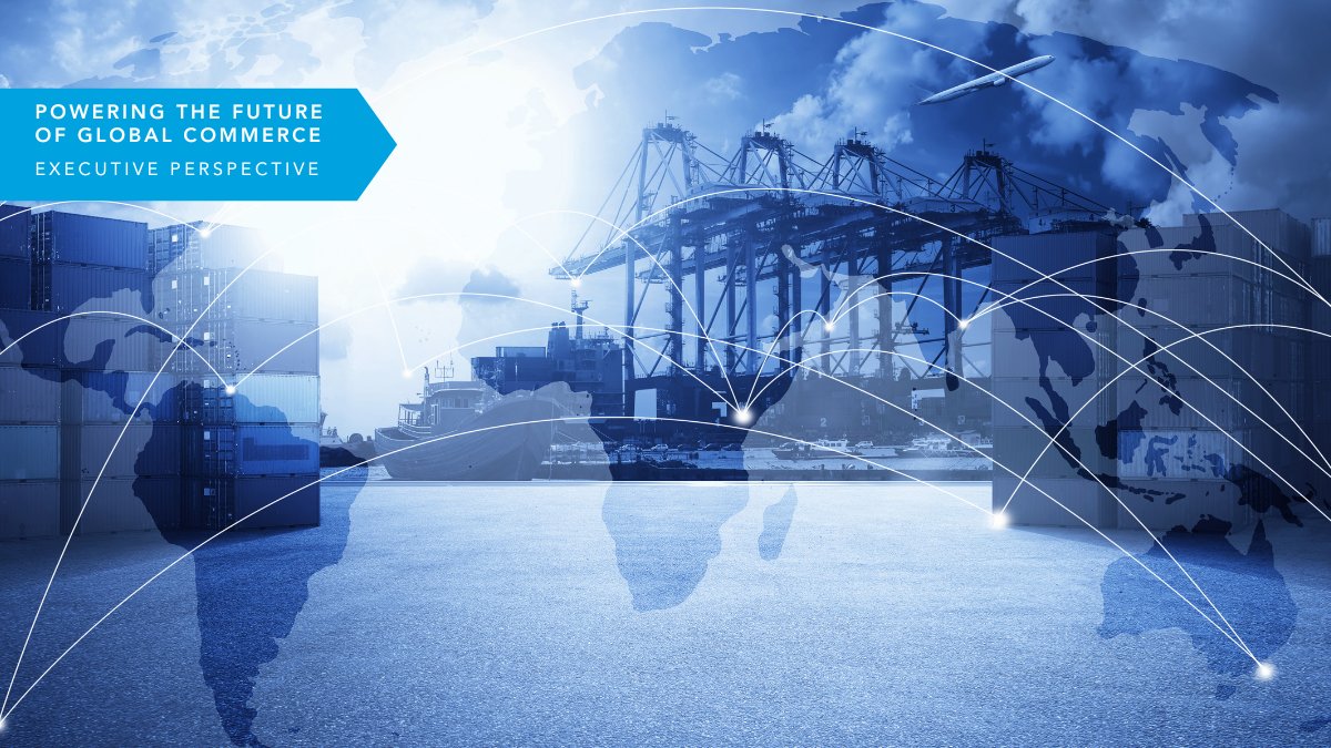 Image of world with an overlay of shipping freight